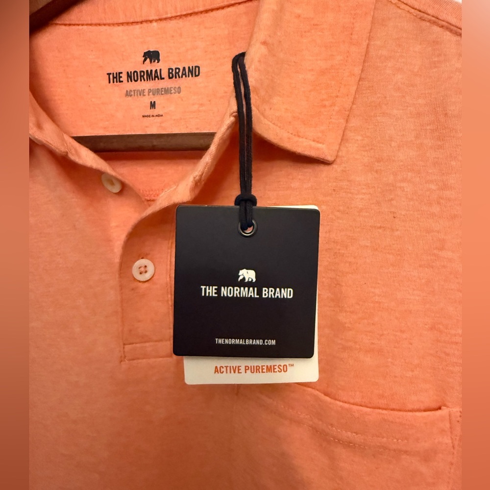 The Normal Brand NWT Active Puremeso Polo in "Canyon Sunset" - Picture 8 of 10